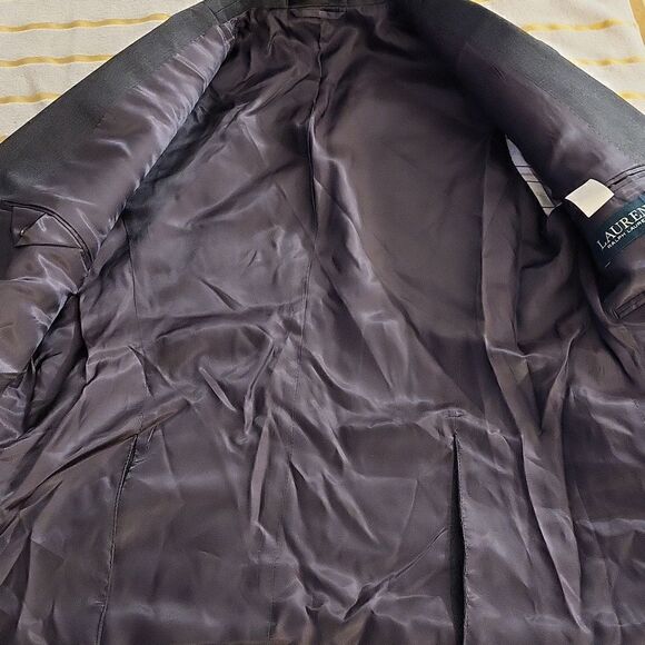 Lauren Ralph Lauren Gray Slimming Suit Jacket Size 36 - Picture 13 of 16